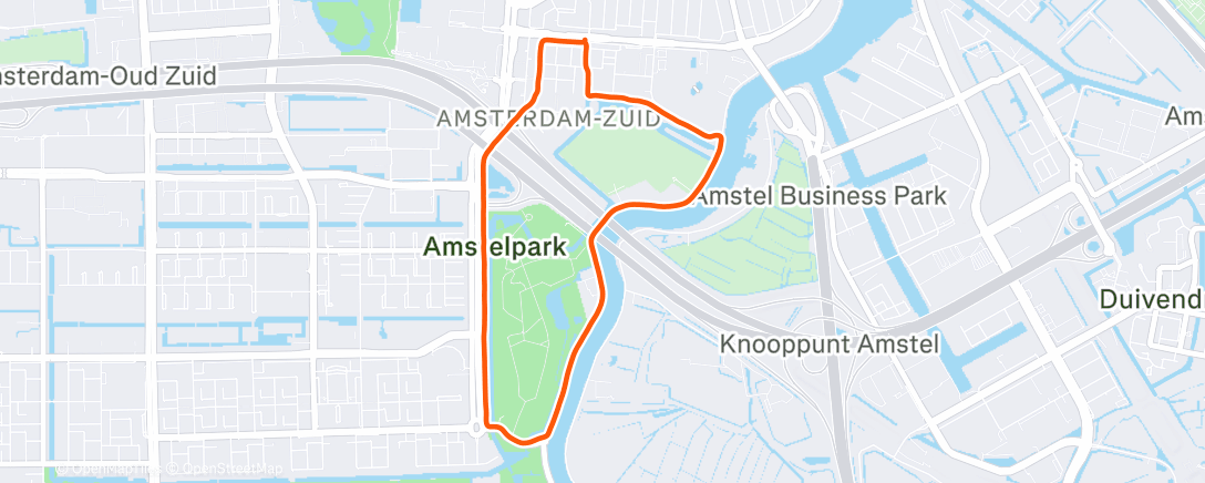 Map of the activity, Afternoon Run