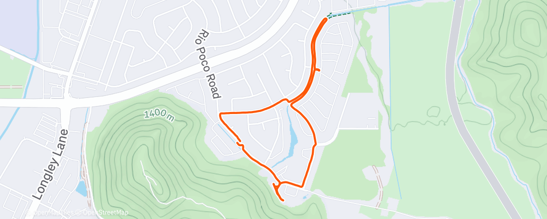 Map of the activity, Afternoon Mountain Bike Ride