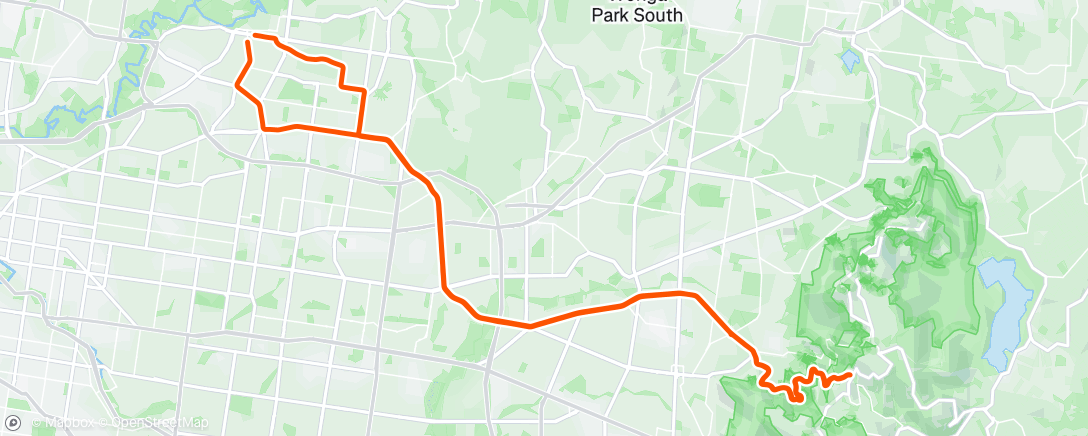 Map of the activity, Morning Ride