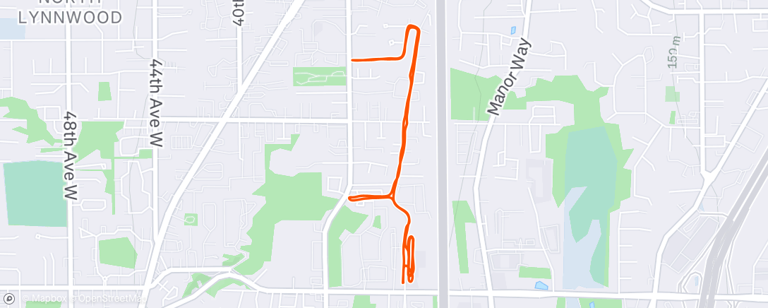 Map of the activity, Evening Run