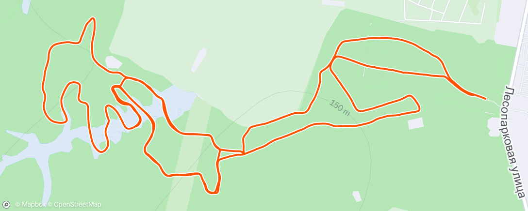 Map of the activity, Северный лыжный заезд (день)