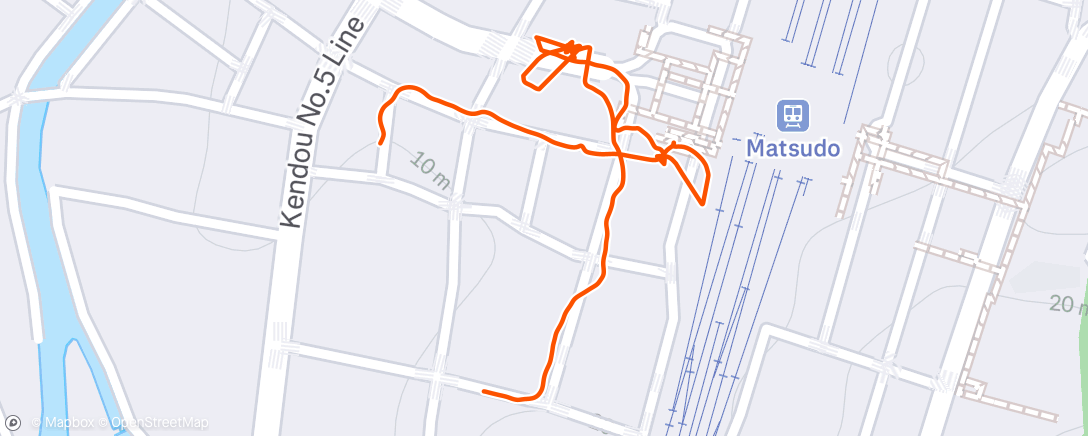 Map of the activity, Morning Walk