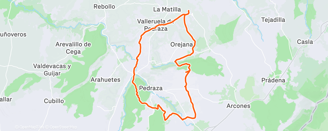 Map of the activity, Bicicleta por la mañana