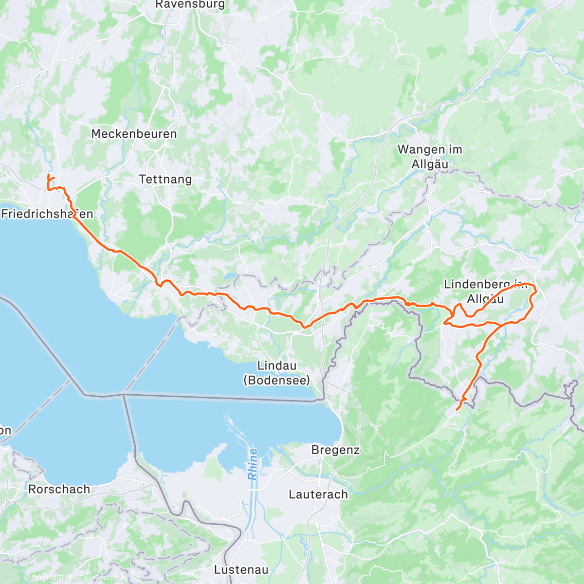 Map of the activity, Mittagsradfahrt