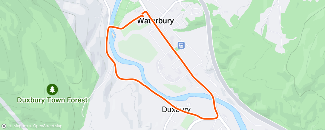 Map of the activity, Afternoon Run