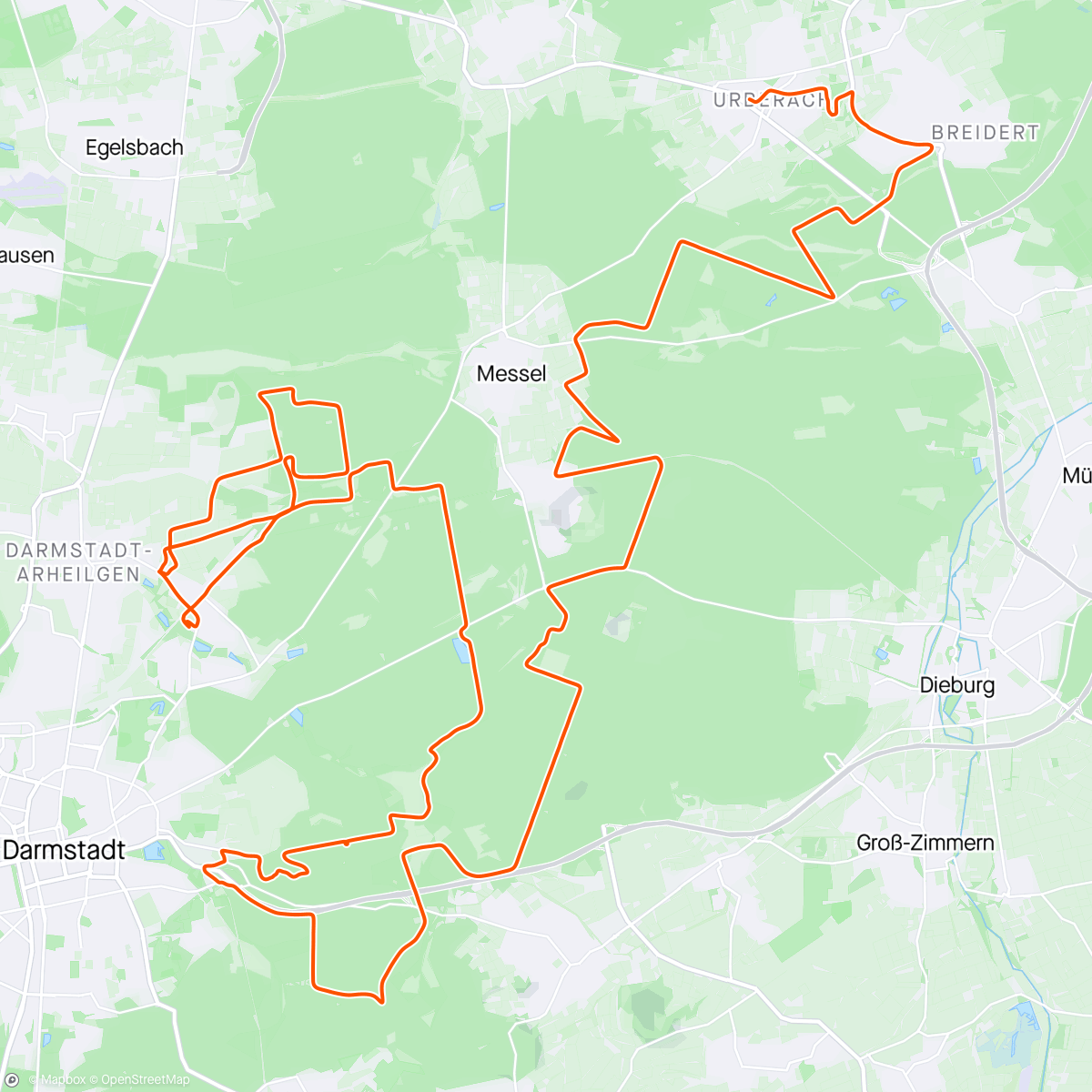 Map of the activity, MTB-Runde am freitag