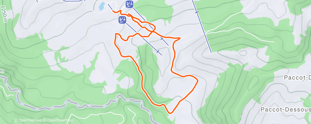 Map of the activity, Rando Paccots