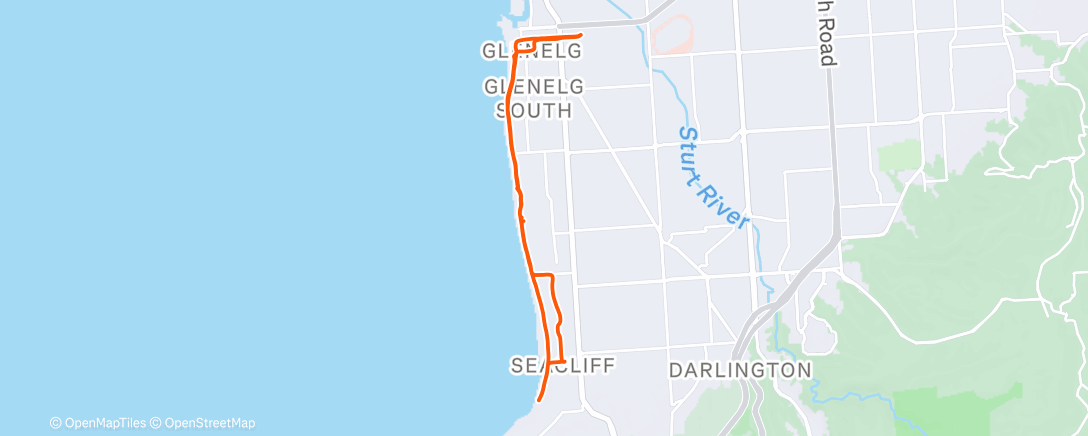 Map of the activity, Morning Run