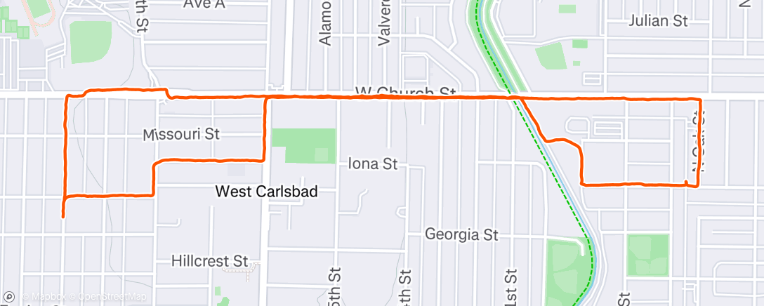 Map of the activity, Night Walk