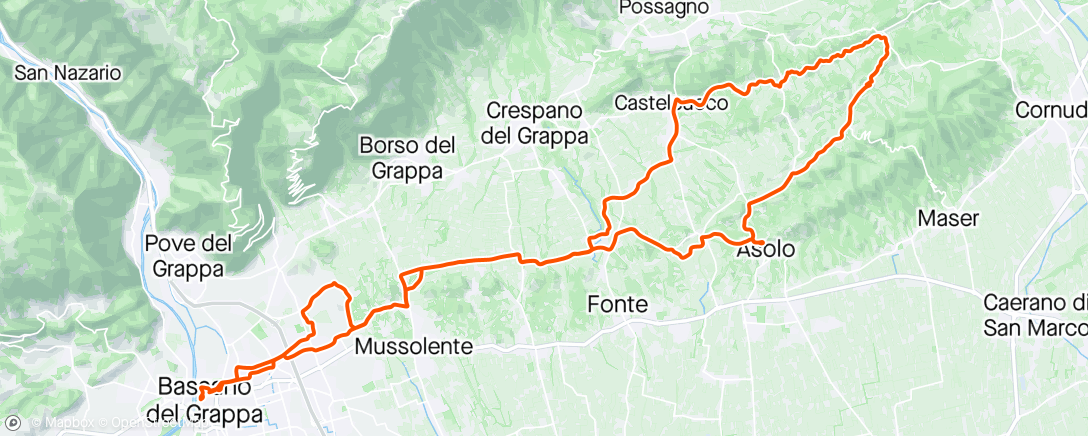 Map of the activity, ROOM ride