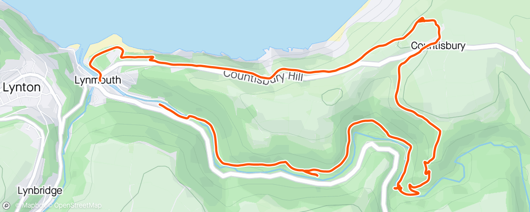 Map of the activity, Lynmouth & Watersmeet Coastal Hike