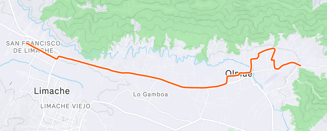 Map of the activity, Afternoon Ride
