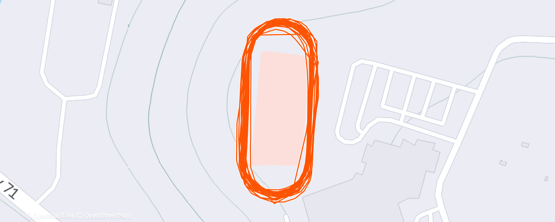 Map of the activity, 6x 30 second sprints