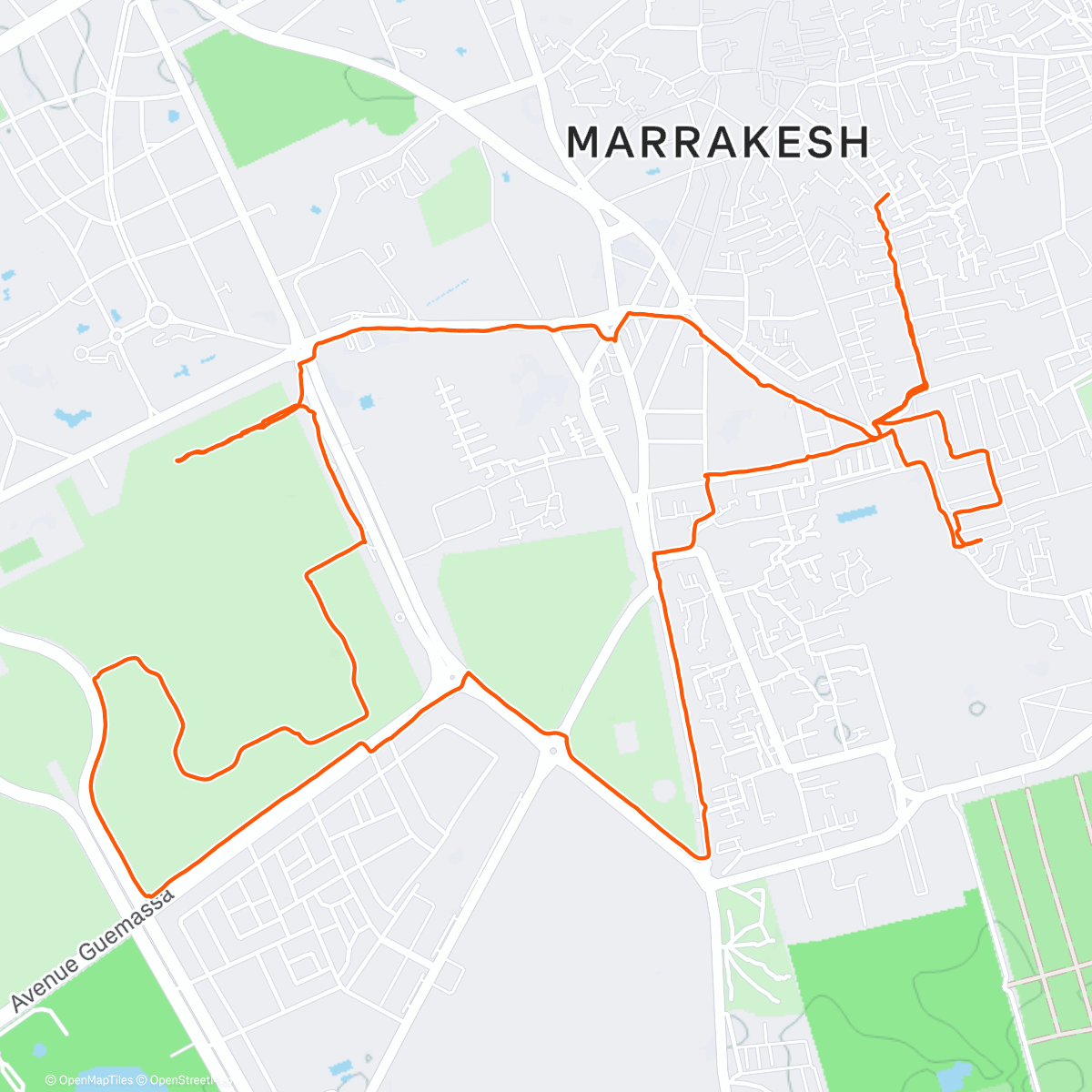 Map of the activity, First Run in Africa 👟🌍