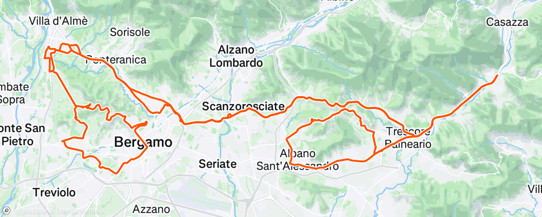 Map of the activity, Giro mattutino