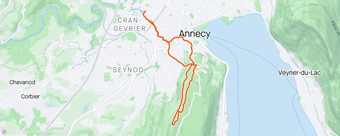 Mapa de la actividad (Trail au Semnoz)