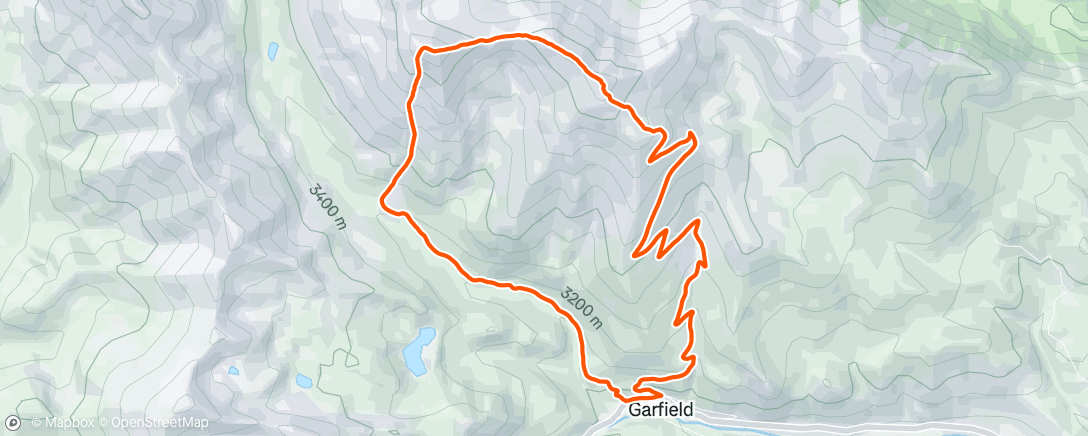 Map of the activity, Mount Aetna, Taylor Mountain