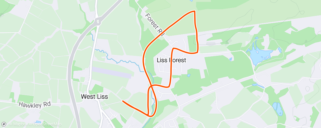 Map of the activity, Just a li’l old Evening Run