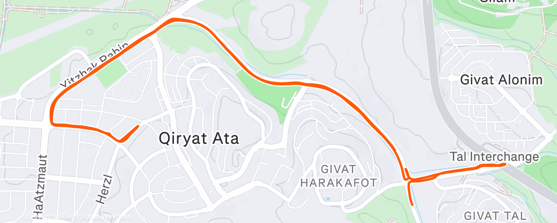 Map of the activity, Lauf am Nachmittag