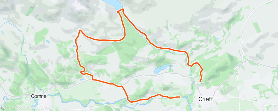 Mapa de la actividad, Lunch E-Mountain Bike Ride