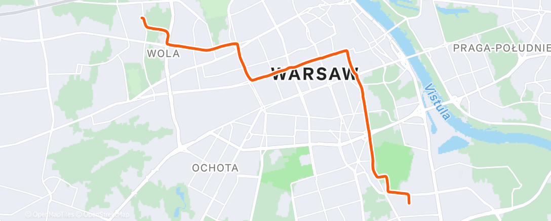 Map of the activity, Afternoon Ride
