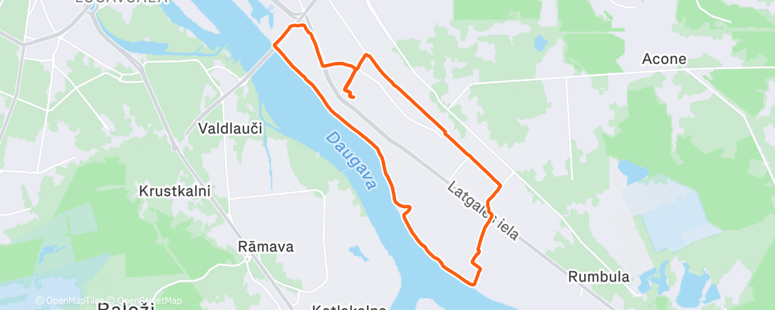 Карта физической активности (Evening Run)