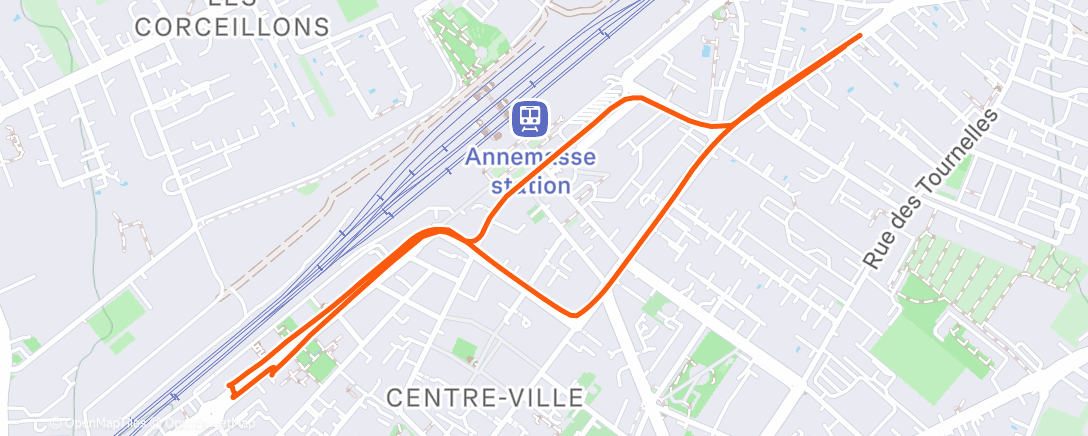 Map of the activity, Sortie en vélo électrique dans l'après-midi