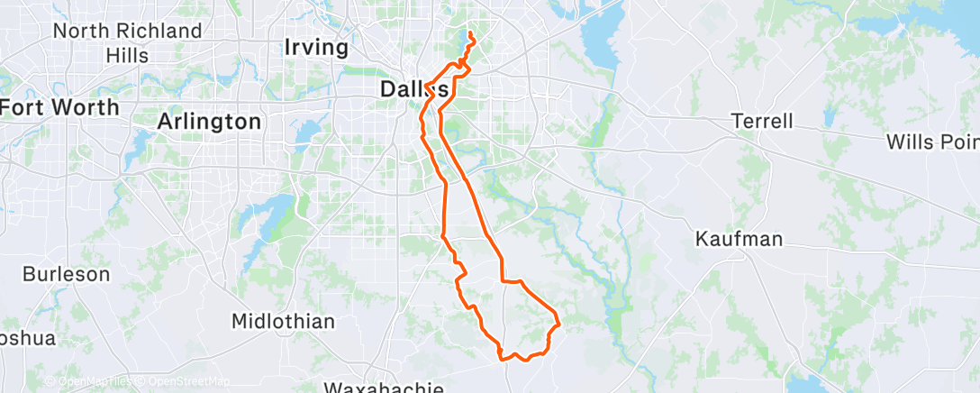Mapa de la actividad (Cycling)