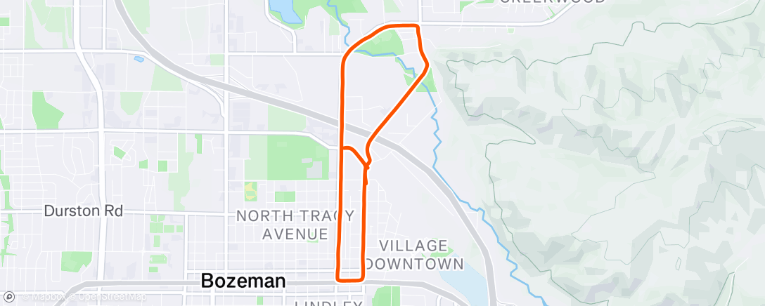 Map of the activity, Morning Run