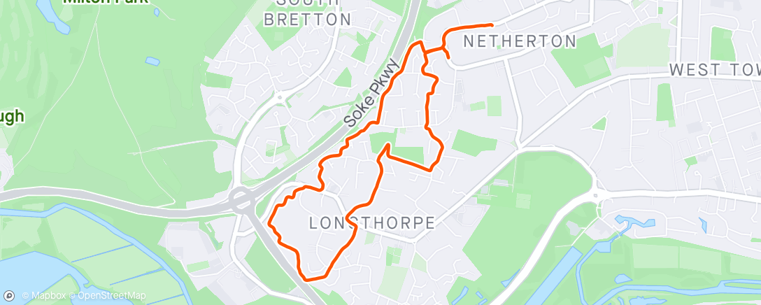 Mapa da atividade, Thorpe Wood & Longthorpe 😀