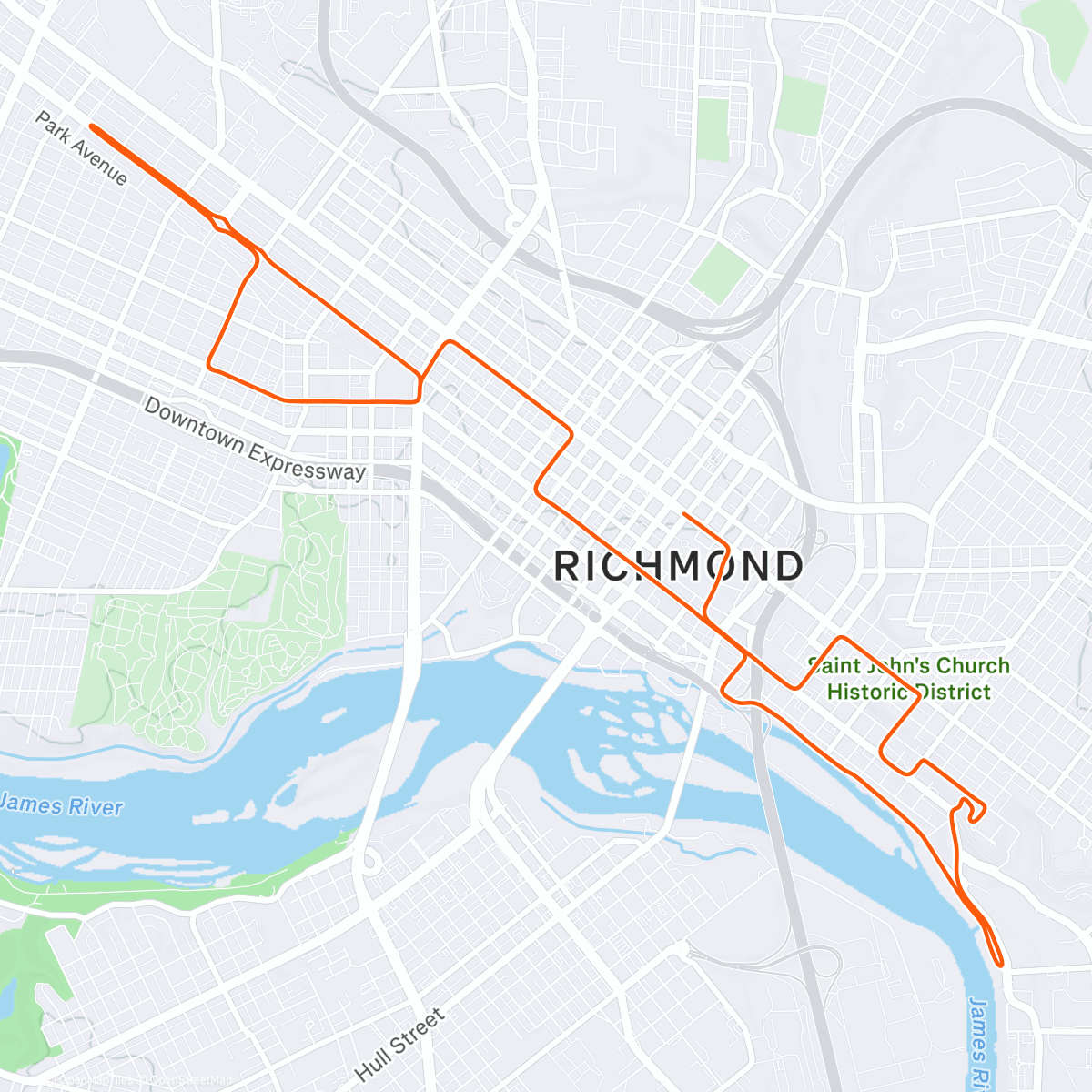 Map of the activity, Zwift - Richmond Rollercoaster in Richmond