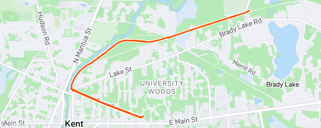 Map of the activity, Morning Run