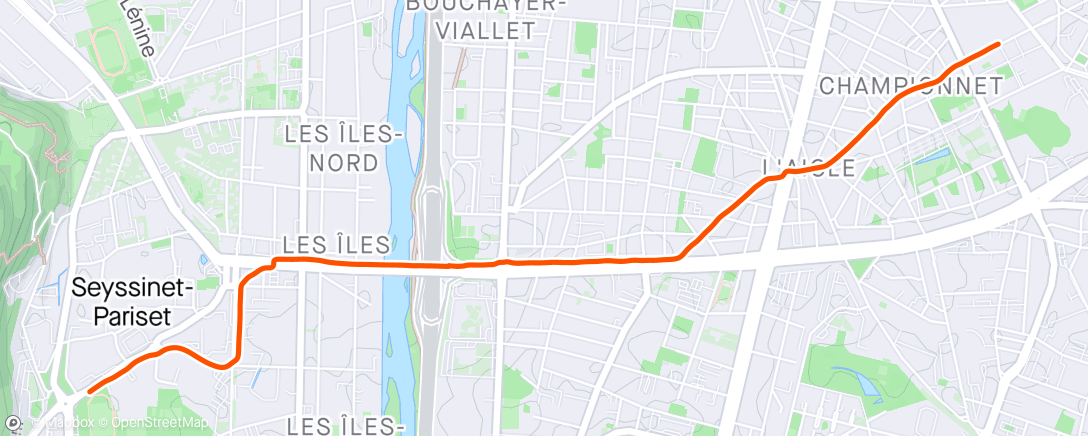 Mapa de la actividad, Vélotaf - retour
