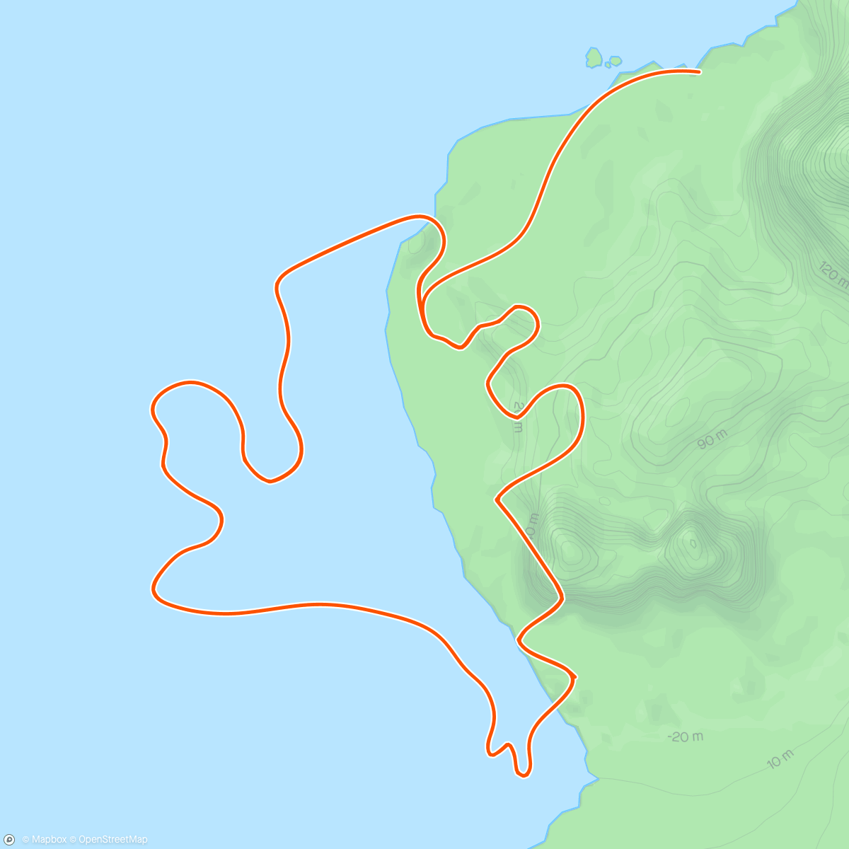 Map of the activity, Zwift - Race: Stage 3: Lap It Up - Seaside Sprint (B) on Seaside Sprint in Watopia - 7th