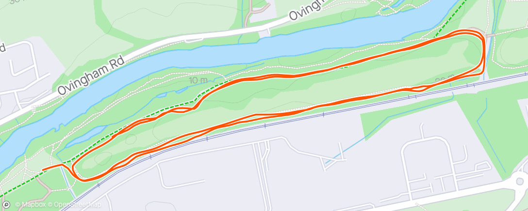 Map of the activity, (Very steady) Prudhoe Riverside parkrun
