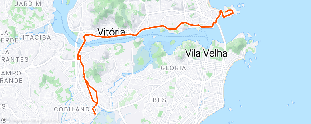 アクティビティ「Noite Ciclismo」の地図