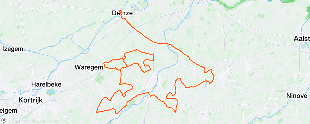 Map of the activity, Sortie vélo le midi
