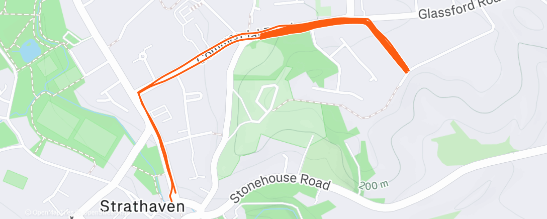 Map of the activity, Morning Run