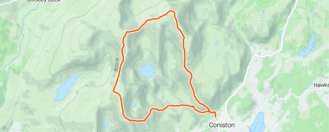 Map of the activity, Coniston Fell Race 2024