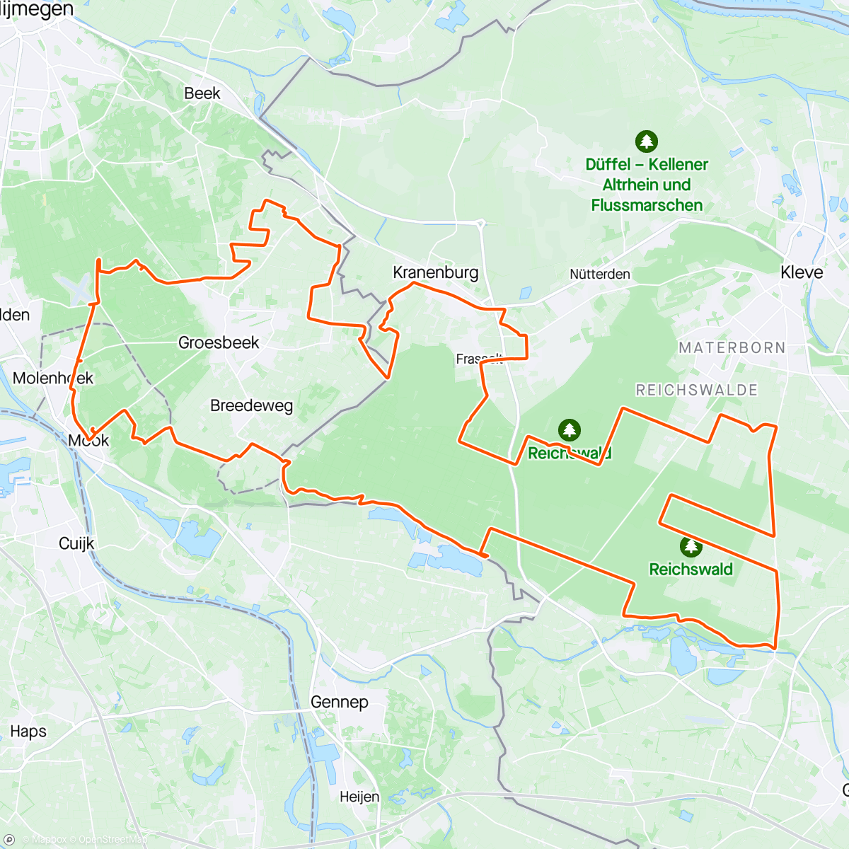 Map of the activity, Ochtendrit op gravelbike💥