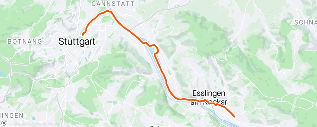 Mappa dell'attività Abendradfahrt /nicht rechtzeitig aus dem Running Department raus gekommen - und den Lauftreff mit über 10 Minuten Verspätung auch verpasst, ruhig und doch noch regenfrei - Hoim.