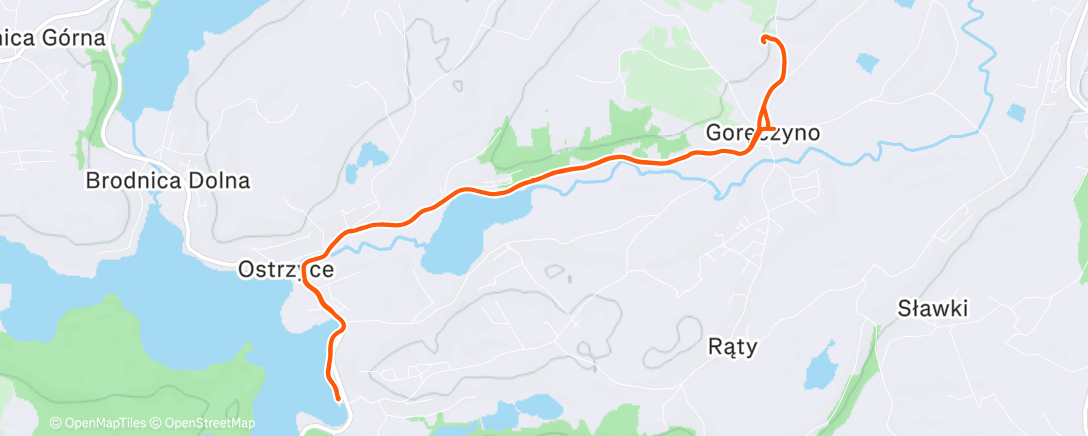 Map of the activity, Lunch Run