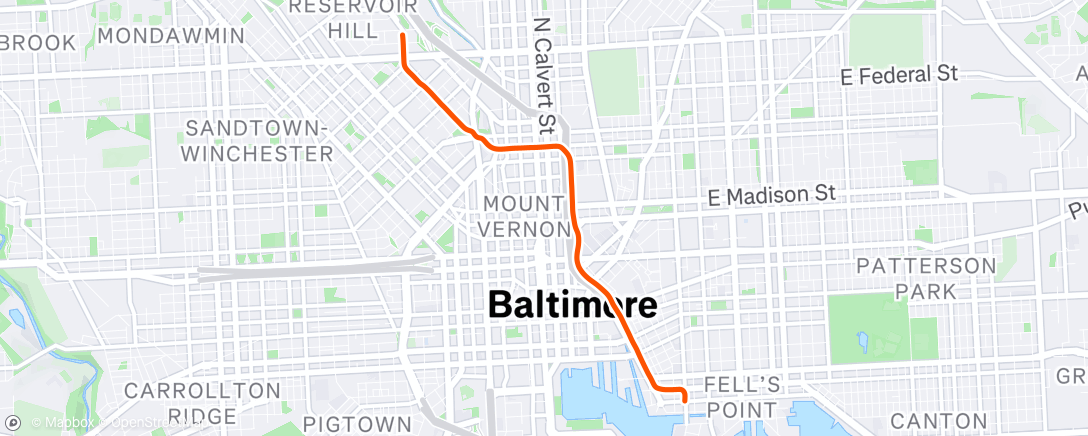 Map of the activity, Afternoon Ride