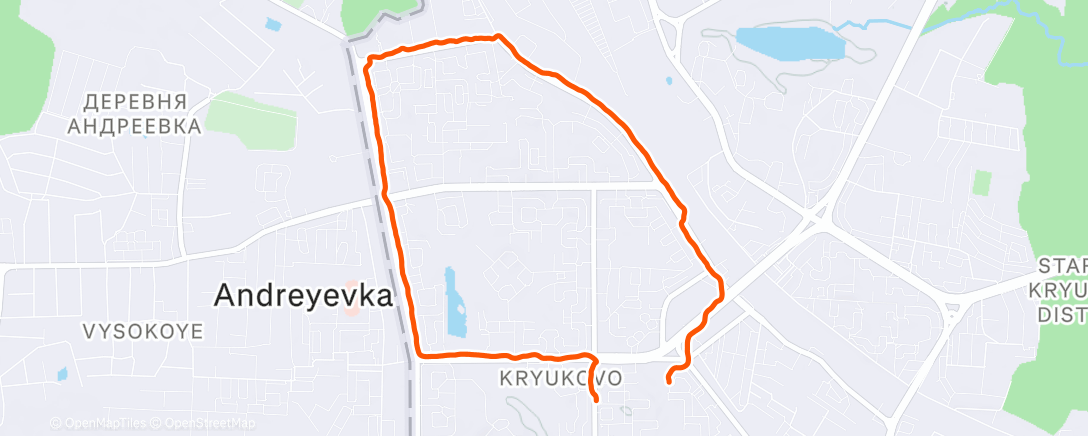 Map of the activity, Утренний забег