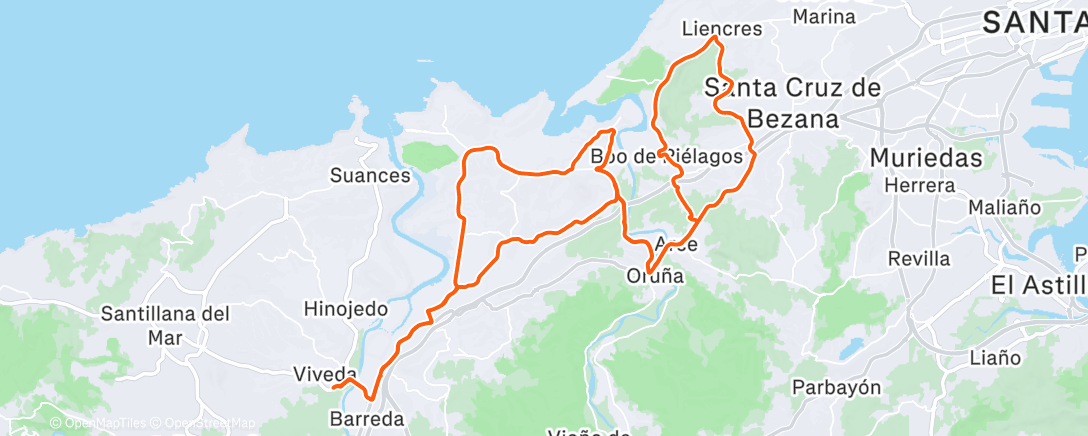 Карта физической активности (Morning Ride)