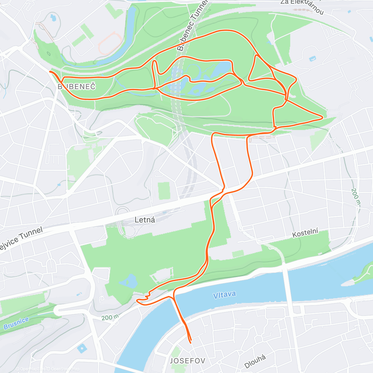 Map of the activity, Morning Run