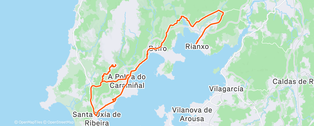 Map of the activity, Rianxo-Curota