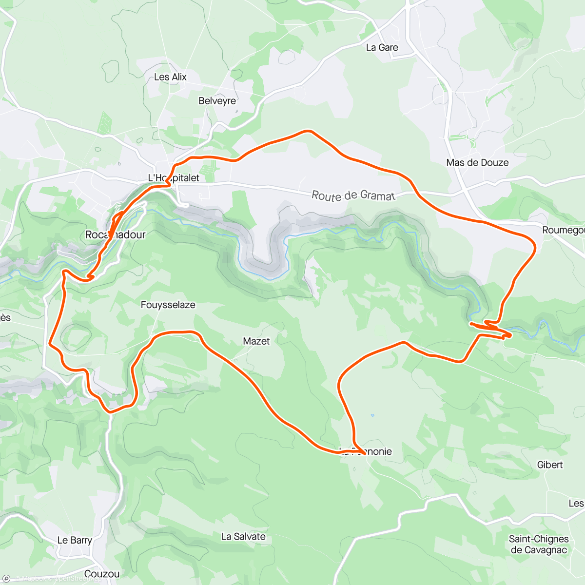 Mappa dell'attività Marche sur Rocamadour