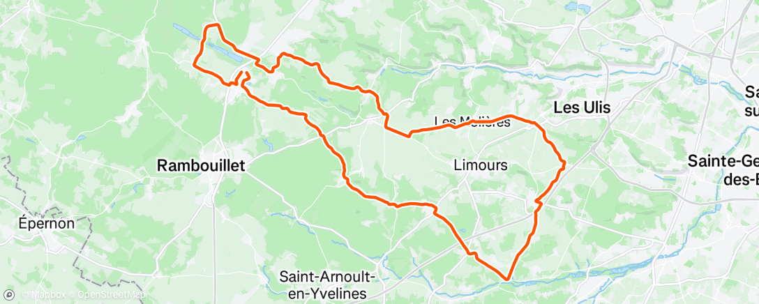 Map of the activity, Sortie vélo le matin