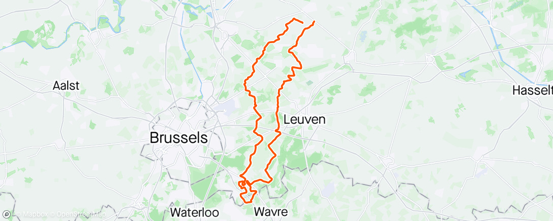 Map of the activity, ‘T Papwiel A-overijse